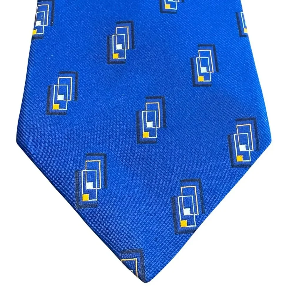 PAUL FREDRICK Repp Tie 100% Italian Silk Hand Tailored in USA 4